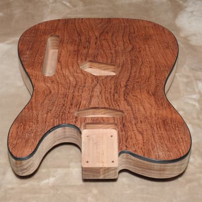Unfinished Tele 2 Piece Center Joined Ash Body 2 Piece Pau Ferro Top With Black Binding 6lbs 6.9oz! image 5