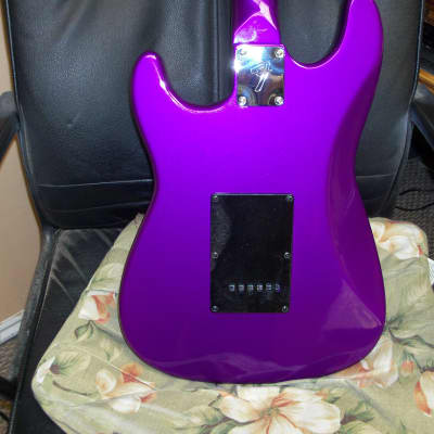 Fender Style Stratocaster Style 2015 Purple / Red Pearl image 6