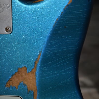 American Fender Stratocaster Performer Custom Relic Nitro Blue Sparkle image 23