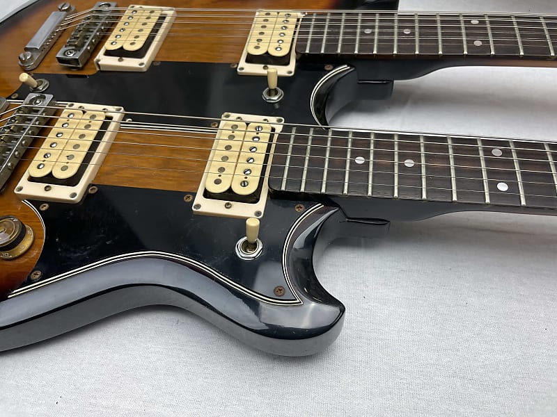 Ibanez Studio Series ST1200 Studio Twin 6/12 Double Neck doubleneck Guitar  with Case MIJ Made In Japan 1978 - Brown Sunburst