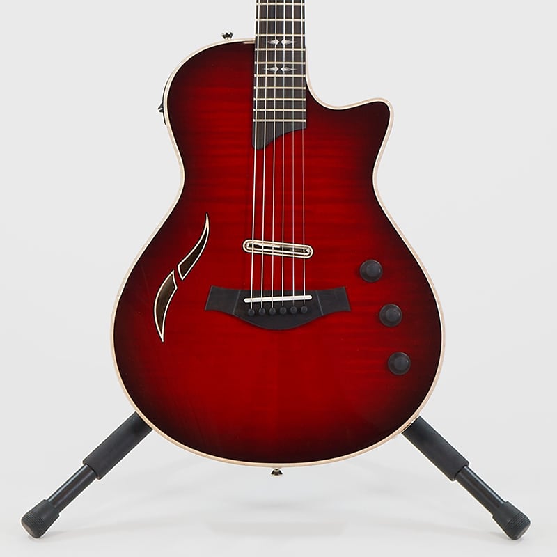 Taylor T5Z Pro Hollowbody Electric-Acoustic Hybrid - Cayenne Red Shaded Edgeburst with Ebony Fingerboard image 1