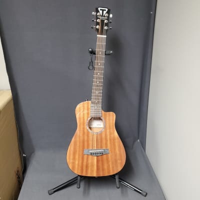 Caraya 36 All Mahogany Travel Acoustic Guitar w/Built-in EQ,Tuner+Free Gig  Bag Safair 36” EQ