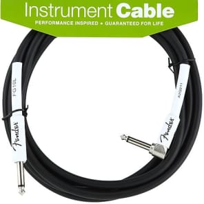 Fender Performance Series Instrument Cable, 10', Black, Angled 2016