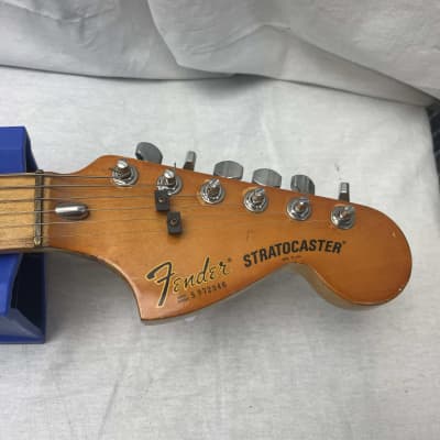 Fender USA Stratocaster Guitar with Case - changed saddles & electronics 1979 - 2-Color Sunburst / Maple neck image 12