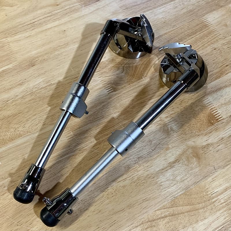 Yamaha Live Custom bass drum legs pair 2010’s Smoky chrome Reverb UK