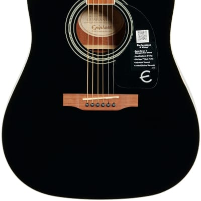 Epiphone FT-100 Acoustic Guitar Player Pack (with Gig Bag), Ebony image 2