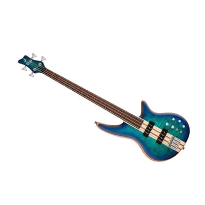Jackson Pro Series Spectra Bass SBFM IV 4-String Right-Handed Bass Guitar with Multi-Laminated Body and Caramelized Jatoba Fingerboard (Chlorine Burst) image 5