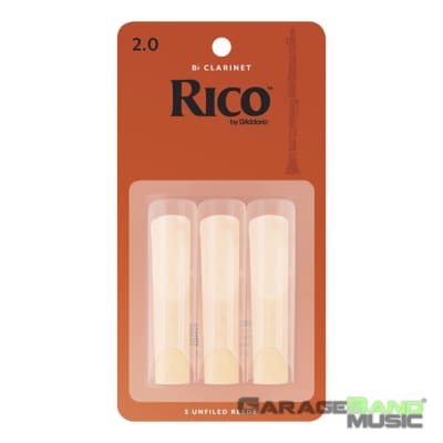 D'Addario RCA0320 Rico Bb Clarinet Reeds, 3 pack, #2
