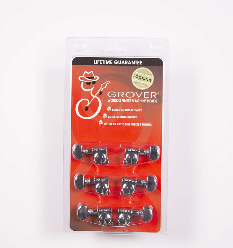 Genuine Grover Mini Locking Rotomatic Chrome 18:1 3+3 set. image 1