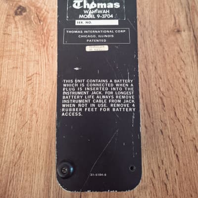 N　Thomas wah-wah Model9-3704 ビンテージワウ THOMAS ORGAN Wah-Wah Model 9-3704 (Cry Baby)（ビンテージ
