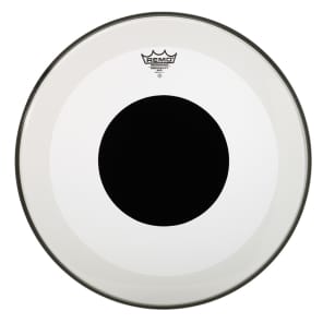 Remo Powerstroke P3 Clear Top Black Dot Bass Drum Head 22"