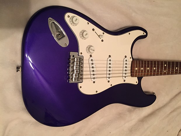Purple left handed on sale guitar