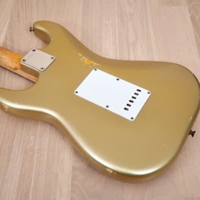 1963 Fender Stratocaster Vintage Pre-CBS Electric Guitar Shoreline Gold w/ Blonde Case, Hangtag image 15