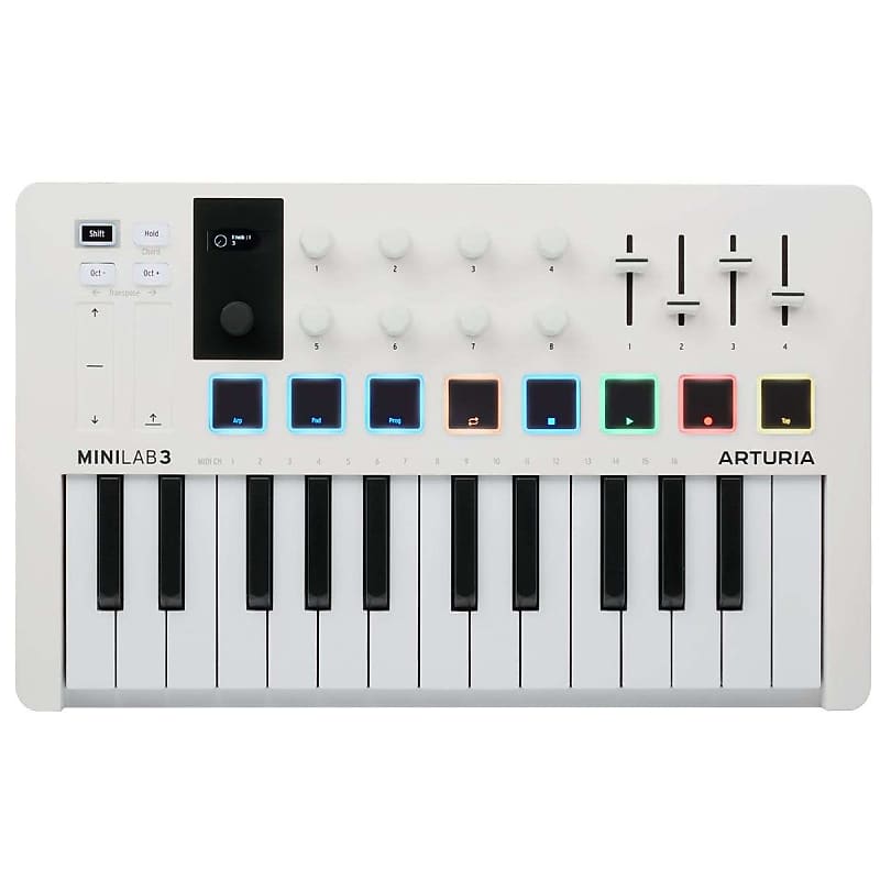 Arturia MiniLab MK3 MIDI Keyboard 25 Key - White image 1