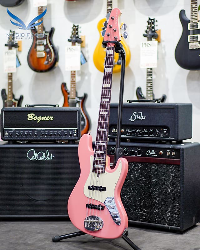 Lakland US Custom 55-60 Vintage J Bass-Shell Pink w/Active Preamp 