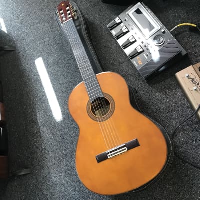 Yamaha G-235 vintage Classical nylon string Guitar made in Taiwan 1981 in excellent condition with original vintage case. image 10
