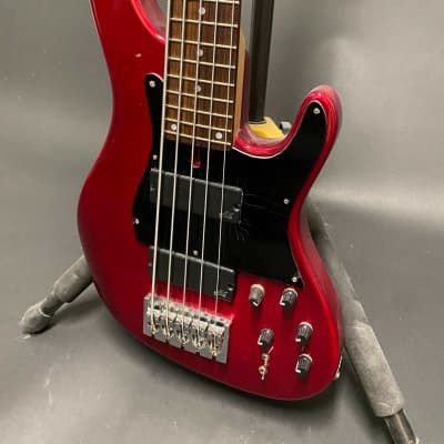 Bacchus Model 24 5-String Bass Candy Apple Red w/HSC image 2