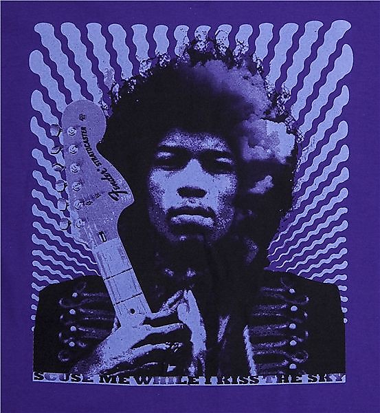 Fender Jimi Hendrix "Kiss the Sky" T-Shirt, Purple, L 2016 image 4