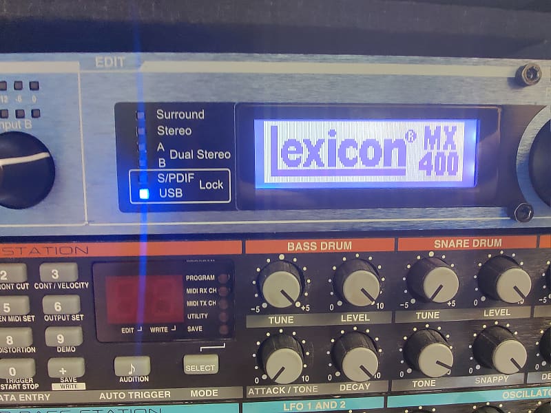 Lexicon MX400 Dual Stereo / Surround Reverb Effects Processor 2010s - Blue image 1