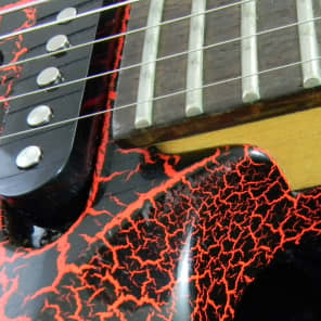 VESTER II MANIAC SERIES Circa 1991 Archtop Red Crackle Finish Body Neck Guitar Kramer Style image 9