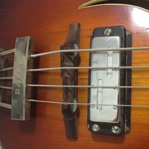 Klira 356 Twen Star Violin Bass 1960's Tobacco Burst image 8