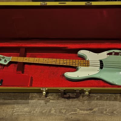 MyDream Partcaster Custom Built - Aged Sonic Blue T-Bass Matching Headstock image 5