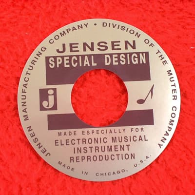 One USA Replacement Vintage Brown/Gold Jensen "Peel and Stick" Speaker Label image 1