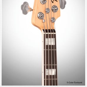 Fender American Deluxe Jazz V 5-String Electric Bass (Rosewood with Case), 3-Color Sunburst, New ! image 5