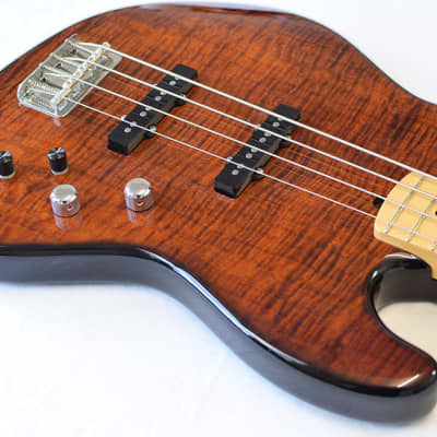 Suhr  Bass Classic J Root Beer Flame SHOWROOM image 10
