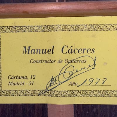 Manuel Caceres 1978 - beautiful guitar by this Ex Jose Ramirez luthier + Arcangel Fernandez partner - check Video image 12