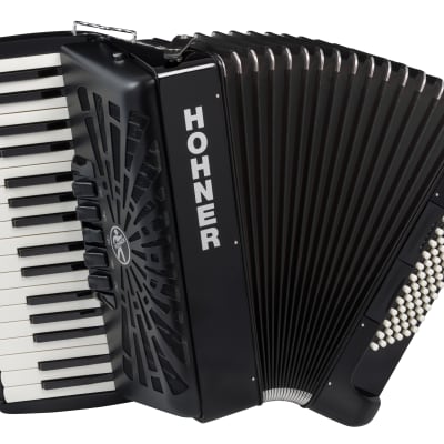 Hohner Bravo III 72 Bass Black Piano Accordion Acordeon +GigBag, Straps, Shirt Authorized Dealer image 2