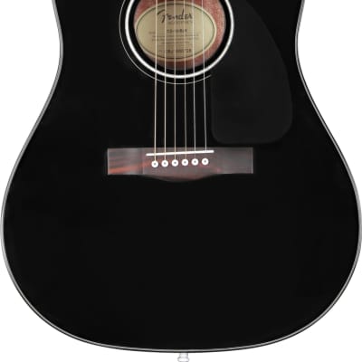 Fender CD-60 V3 Dreadnought Acoustic Guitar, Black w/ Hard Case image 1