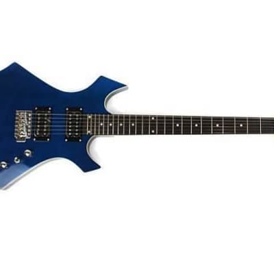 Luke & Daniel BL-08 Transparent Blue - chitarra elettrica stile W for sale
