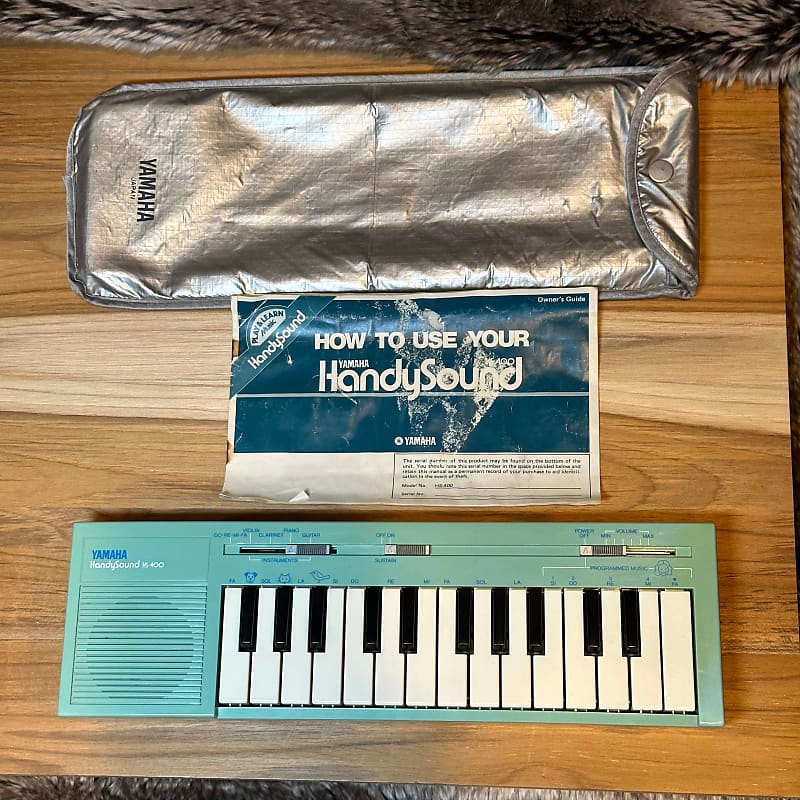 Yamaha Rare Vintage 1982 HS-400 Handysound Squarewave Mini-Keyboard - Green