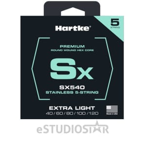 Hartke SX540 5-String Extra Light Premium Stainless Steel Bass Strings