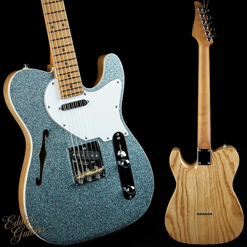 Suhr Eddie's Guitars Exclusive Custom Classic T Roasted - Ice Blue Sparkle image 1