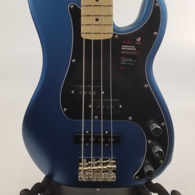 Fender American Performer Precision Bass with Maple Fretboard 2018 - Present - Satin Lake Placid Blue image 2