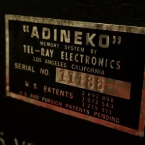 Tel Ray Electronics Adineko Oil Can Echo 1960s  Black Tolex Wheat Grille Cloth (Rare) image 8