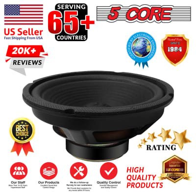 5 Core 8 Inch Subwoofer 2Pack • 500W PMPO 4 Ohm Car Bass Sub Woofer • Replacement Speaker w 0.81" Voice Coil • Bocinas Para Carro- WF 8"-890 2 PC image 12