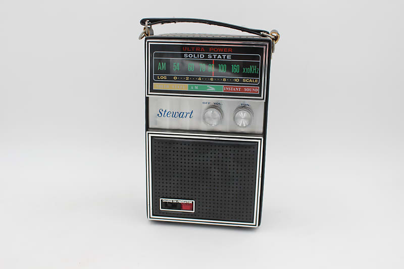 Vintage Stewart Transistor Radio Solid State, WORKS.