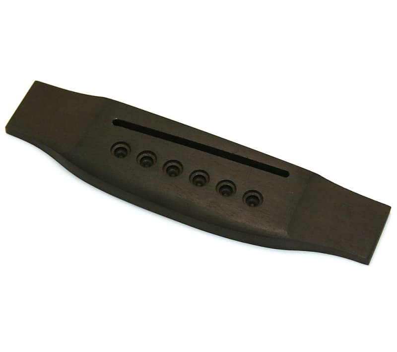 GB-0850-0E0 Ebony Acoustic Guitar Bridge Slightly Oversized image 1
