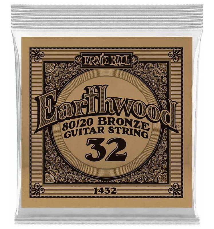 Ernie Ball P01432 .032 Earthwood 80/20 Bronze Acoustic Guitar String image 1