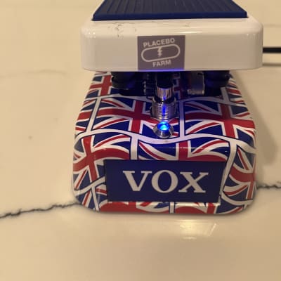 Vox V847 UNION JACK British Flag Modified with LED & True Bypass Wah-Wah PLACEBO FARM image 1