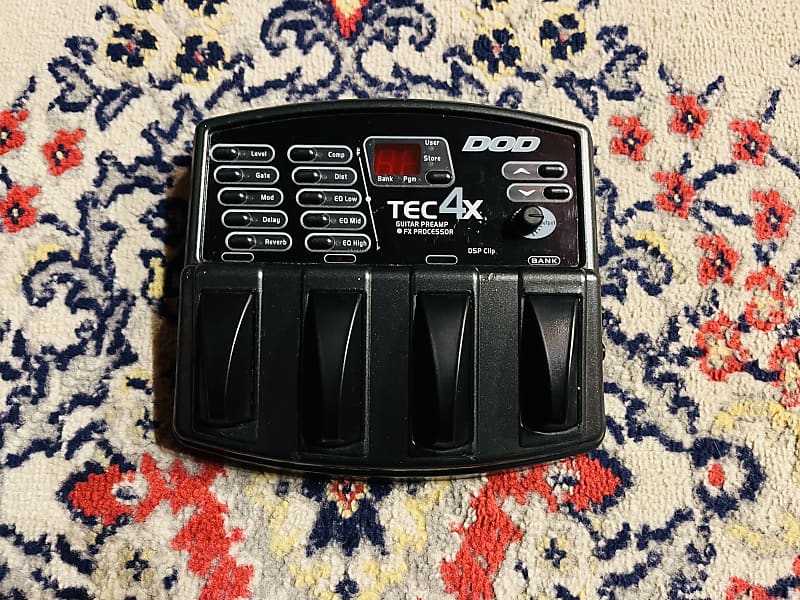 DOD TEC 4X Guitar Multi Effects Processor w/ Power Supply and Reverb