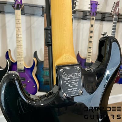 Schecter Custom Shop California Custom Pro Electric Guitar w/ Case-Black Pearl image 13