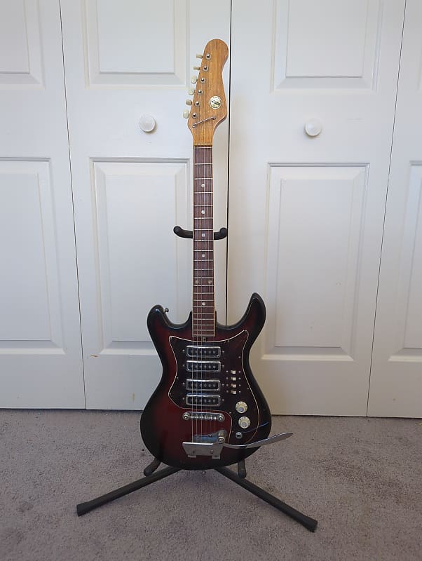 Kawai Prestige 4-pickup electric guitar 1960s - Redburst image 1