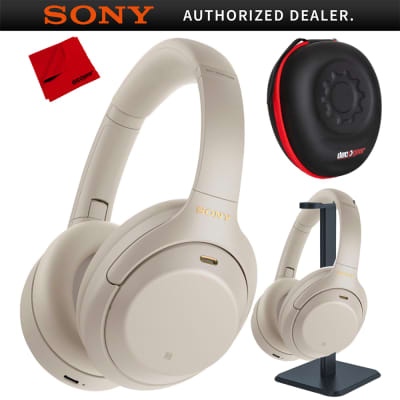 Sony WH1000XM4/S Wireless Noise Cancelling Headphones, Silver Pro Stand Kit image 12