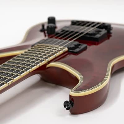 Edwards ESP E-HR-145NT/QM Electric Guitar with Padded Gigbag - Black Cherry image 7