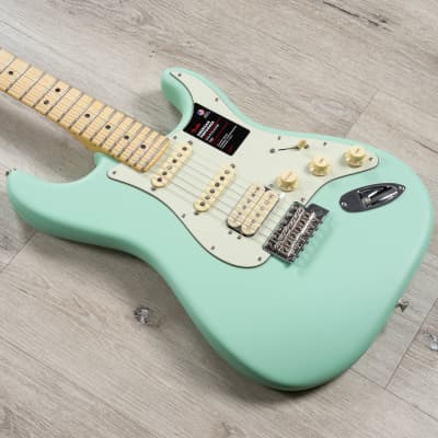 Fender American Performer Stratocaster HSS Guitar, Maple Fretboard, Satin Surf Green image 1
