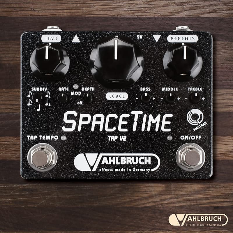 Vahlbruch SpaceTime Tap v2 echo delay pedal with Tap Tempo, MagTraB switching, NEW, made in Germany image 1